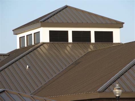 dark brown metal roofing panels